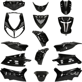 Verkleidung Set Peugeot Speedfight 2 Metallic Schwarz komplett – 15 teilig