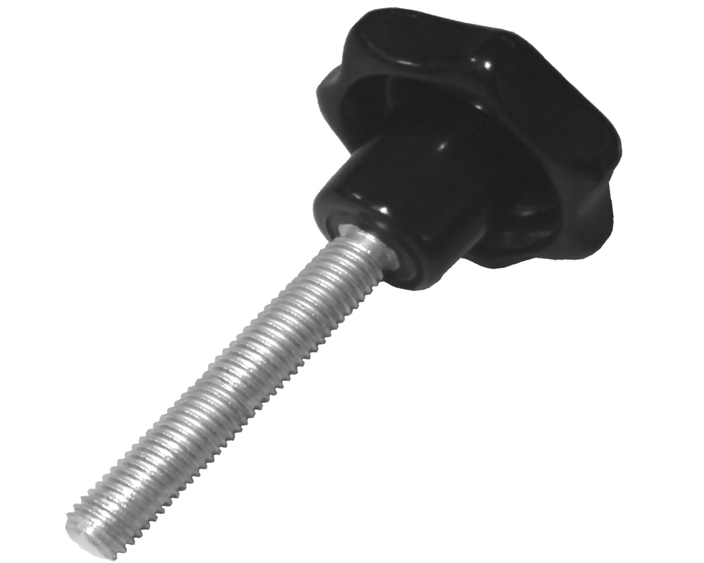 50 Stück – Sterngriffschraube M8 x 50 mm – DIN6336 A schwarz Ø 40