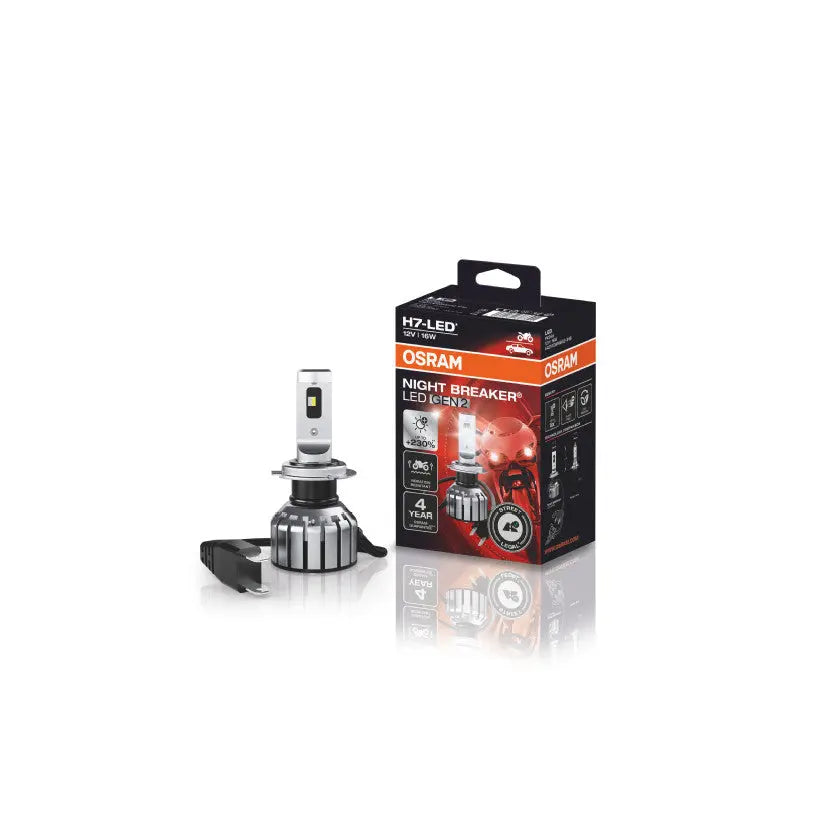 H7 NIGHT BREAKER LED +230% StVZO-Konforme Motorrad LED-Nachrüstlampe  OSRAM