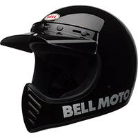 Bell Moto-3 ECE6 Classic Helm schwarz glänzend