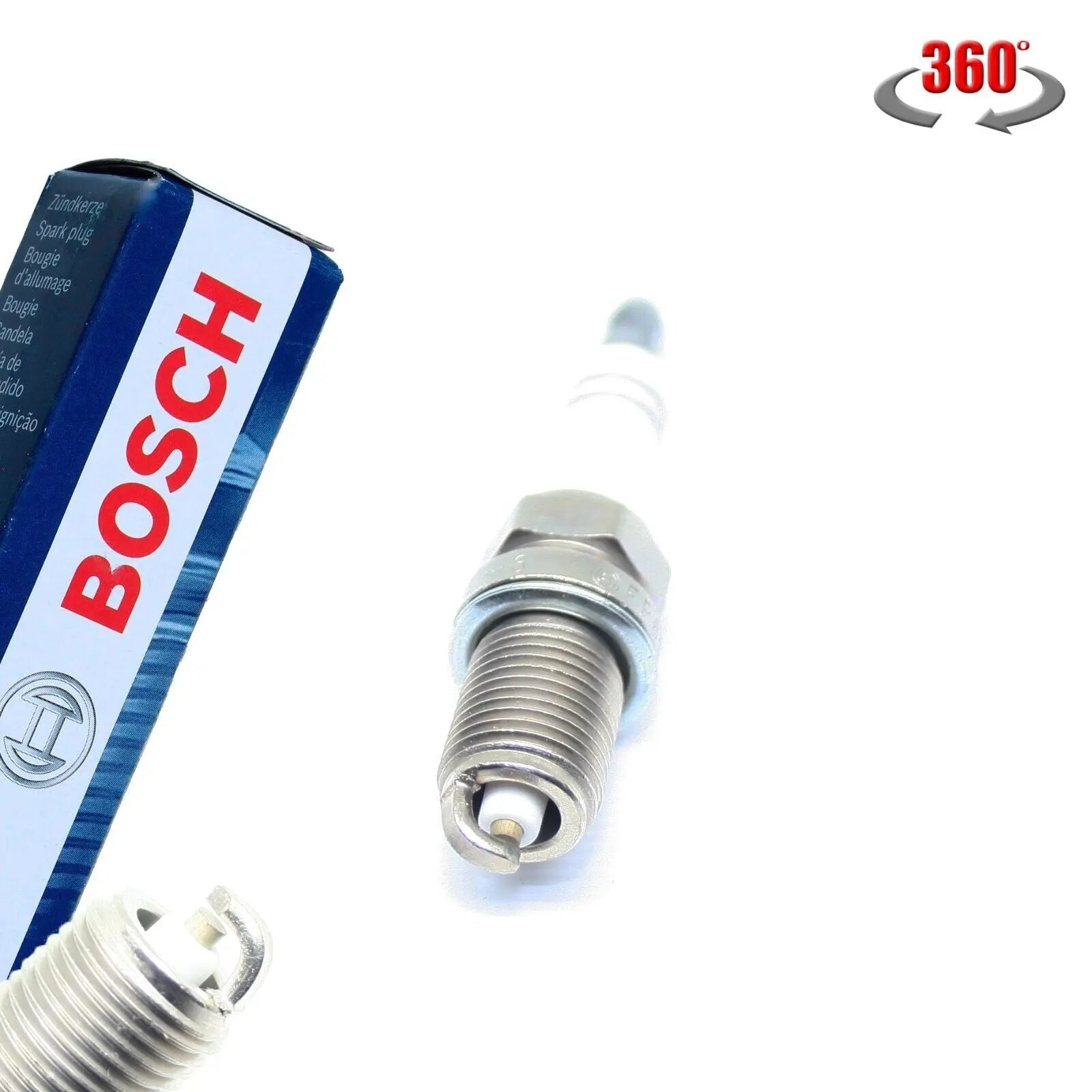 BOSCH Zündkerze Super Plus 0242240593 / FR6DC+ Auch für Gasbetrieb für AUDI VW