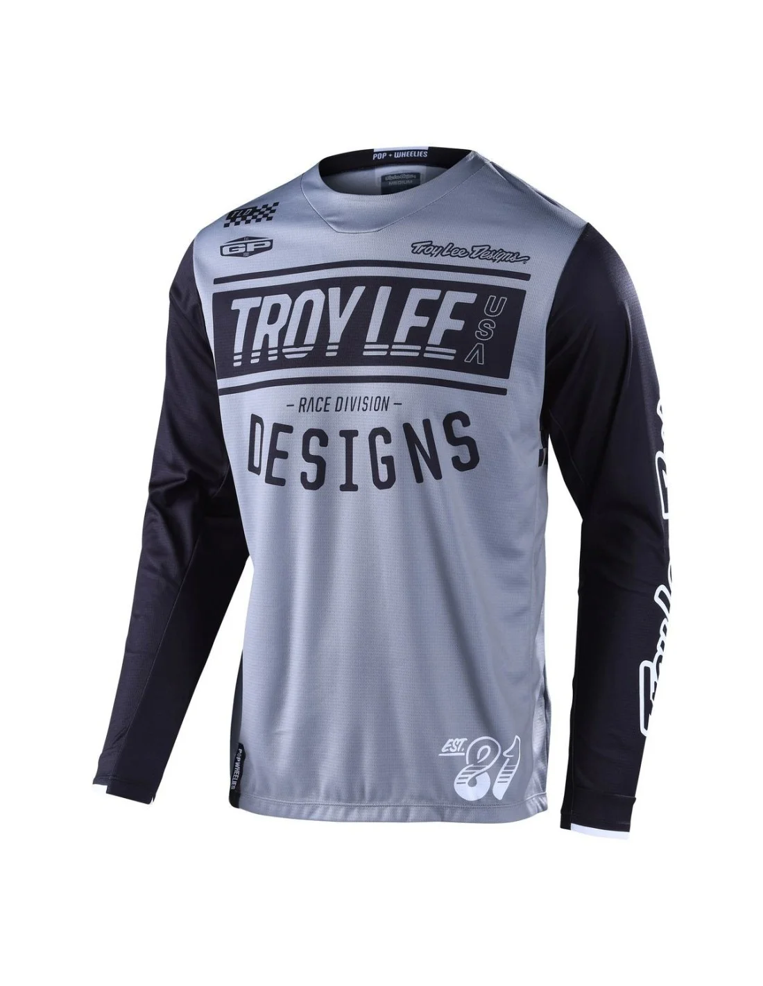 Crossshirt Troy Lee Design Race 81 grau