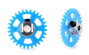 NSR SW 3/32 Plastic Gear/Zahnrad 30T w/alu hub BLUE – Sidewinder – w/EVO ultralight & balanced hub