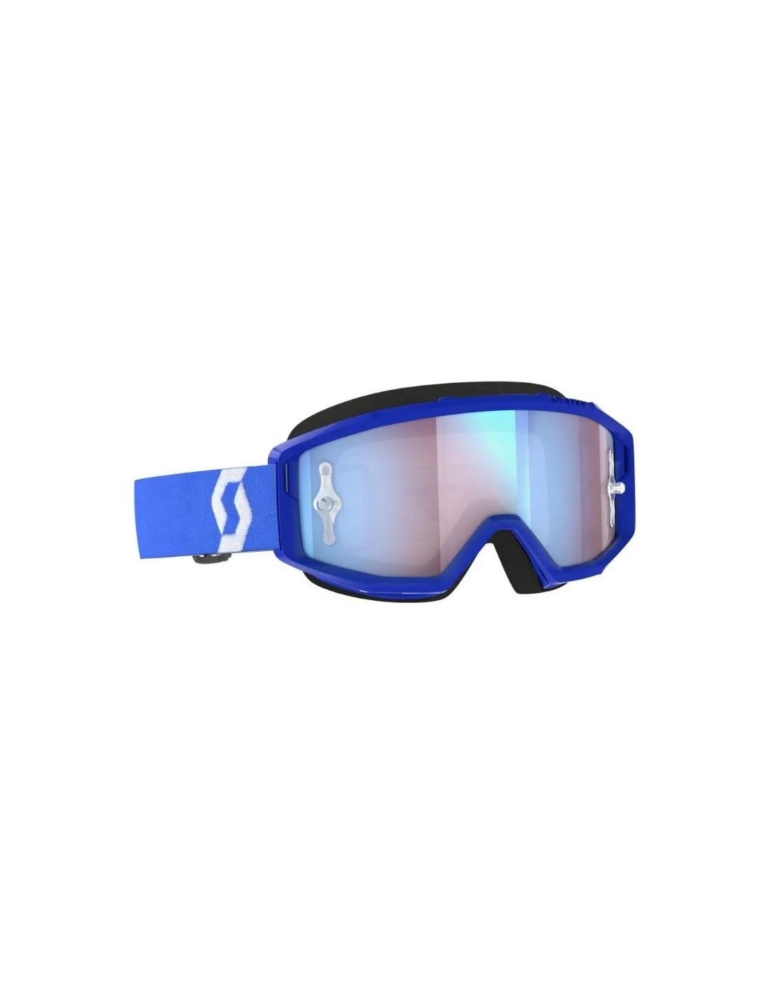 Crossbrille Scott Primal blaue/weiss with blaue chrome works lens