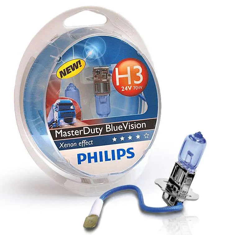 H3 24V 75/70W PK22s MasterDuty BlueVision Doppelpack Philips