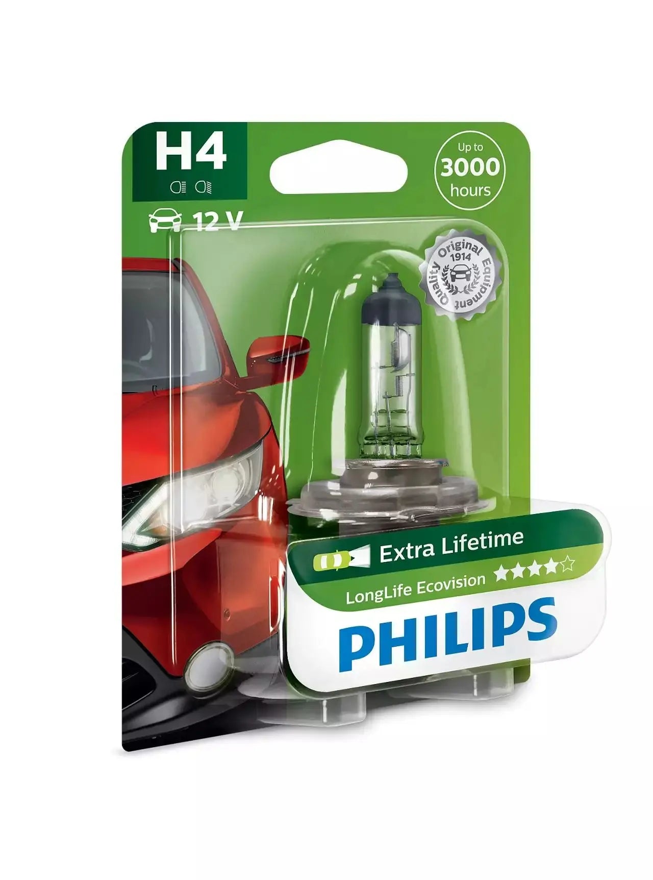 H4 12V 60/55W P43t LongLife EcoVision  Blister Philips