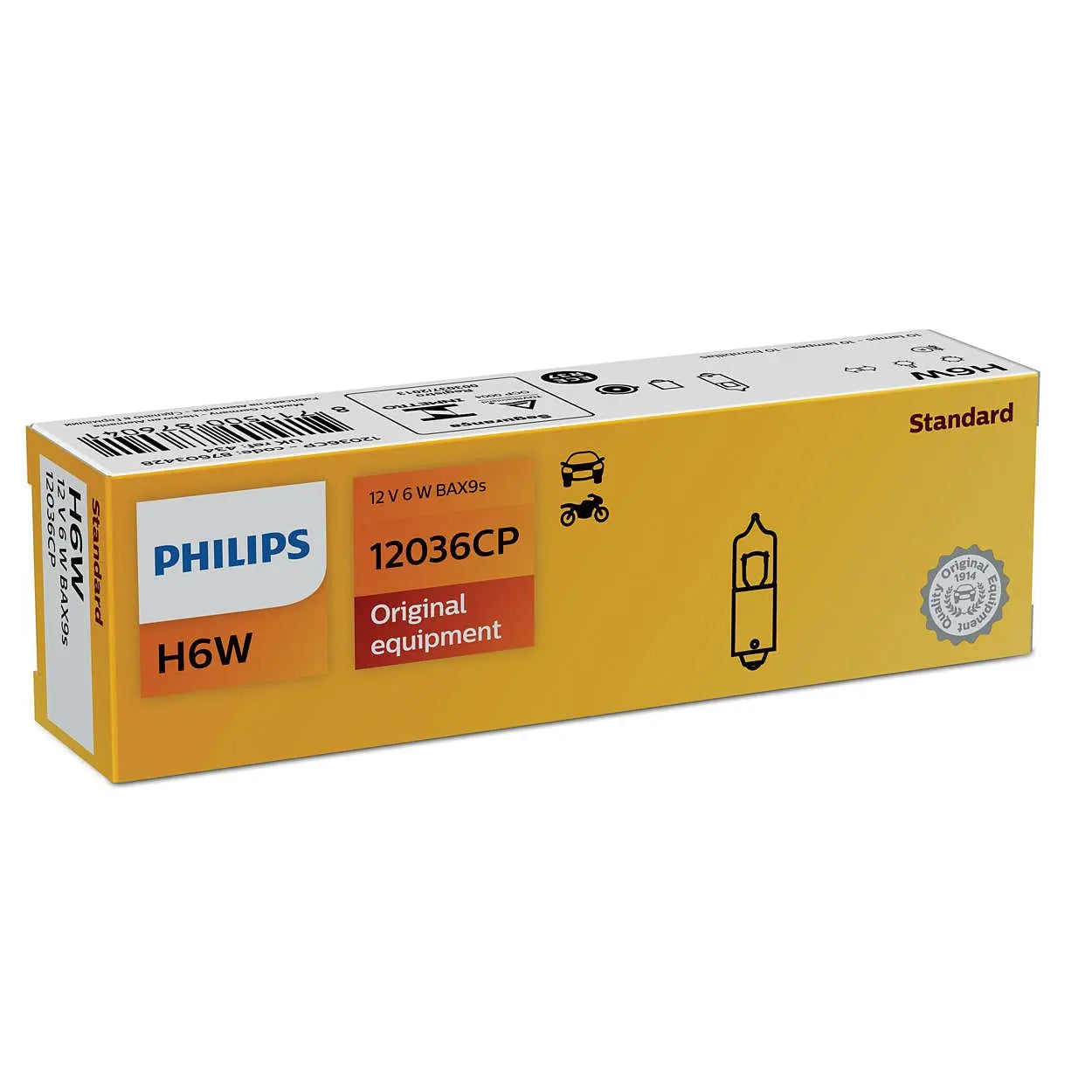 H6W 12V 6W BAX9s  Philips