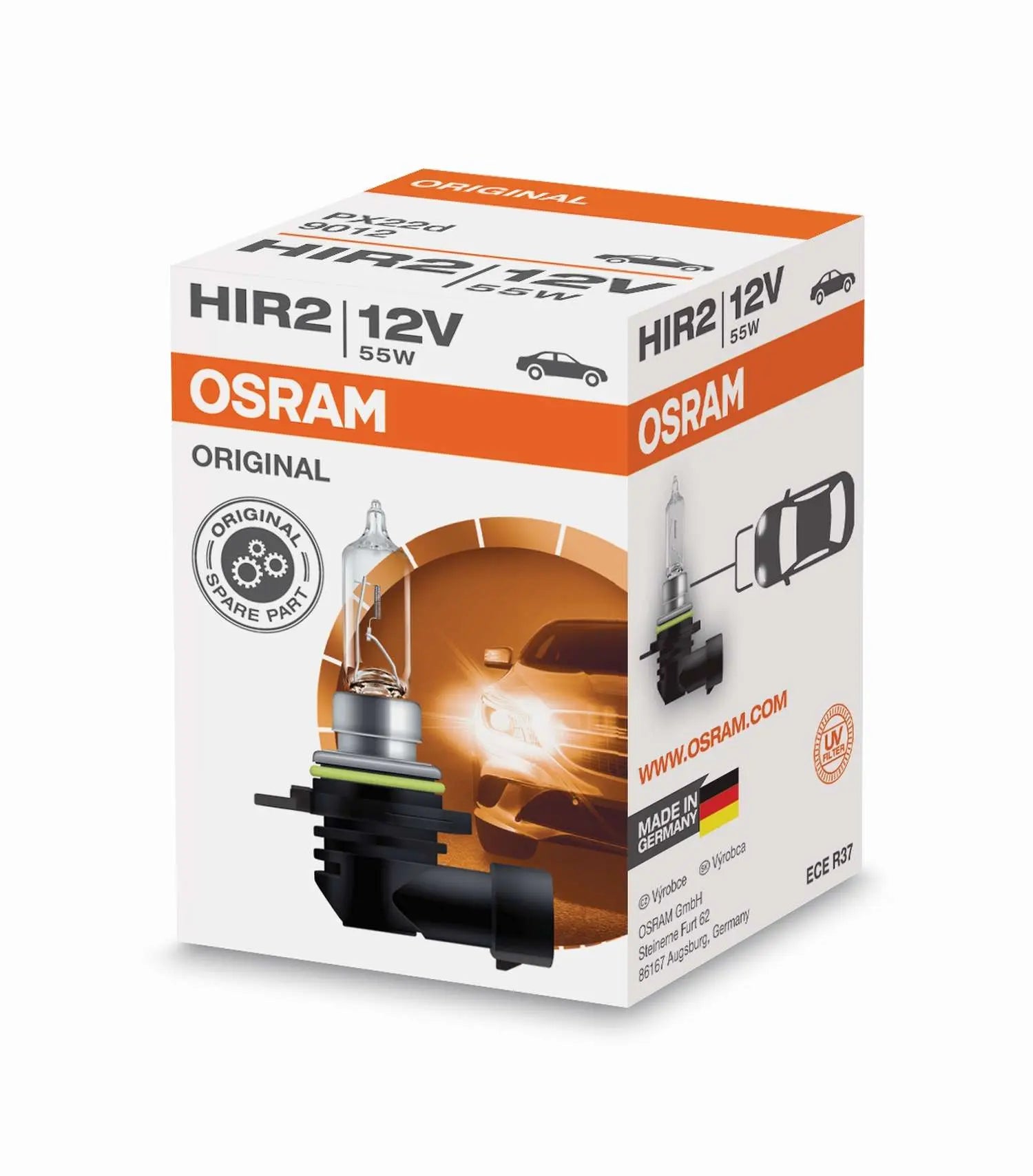 HIR2 12V 55W PX20d Original  OSRAM