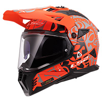 LS2 MX702 Pioneer 2 Rangi Helm orange matt