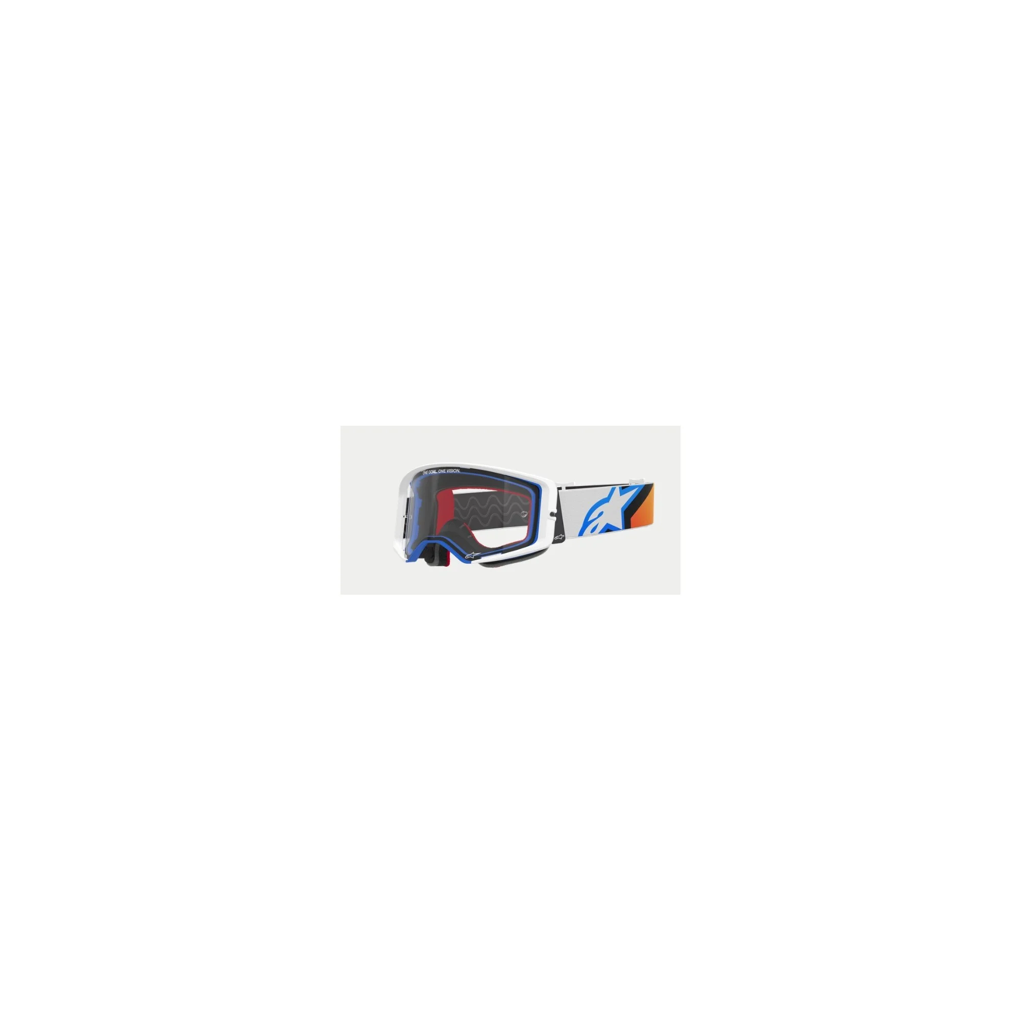 Mx Crossbrille Alpinestars Supertech Corp Blau/Orange|Transparent