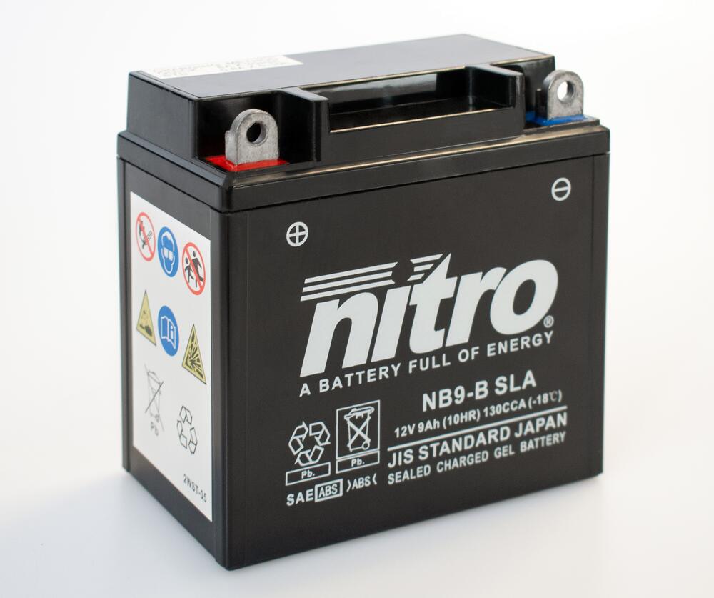 Nitro NB9-B SLA GEL AGM Batterie 12V 9AH – Einbaufertig (YB9-B CB9-B 12N9-4B1)