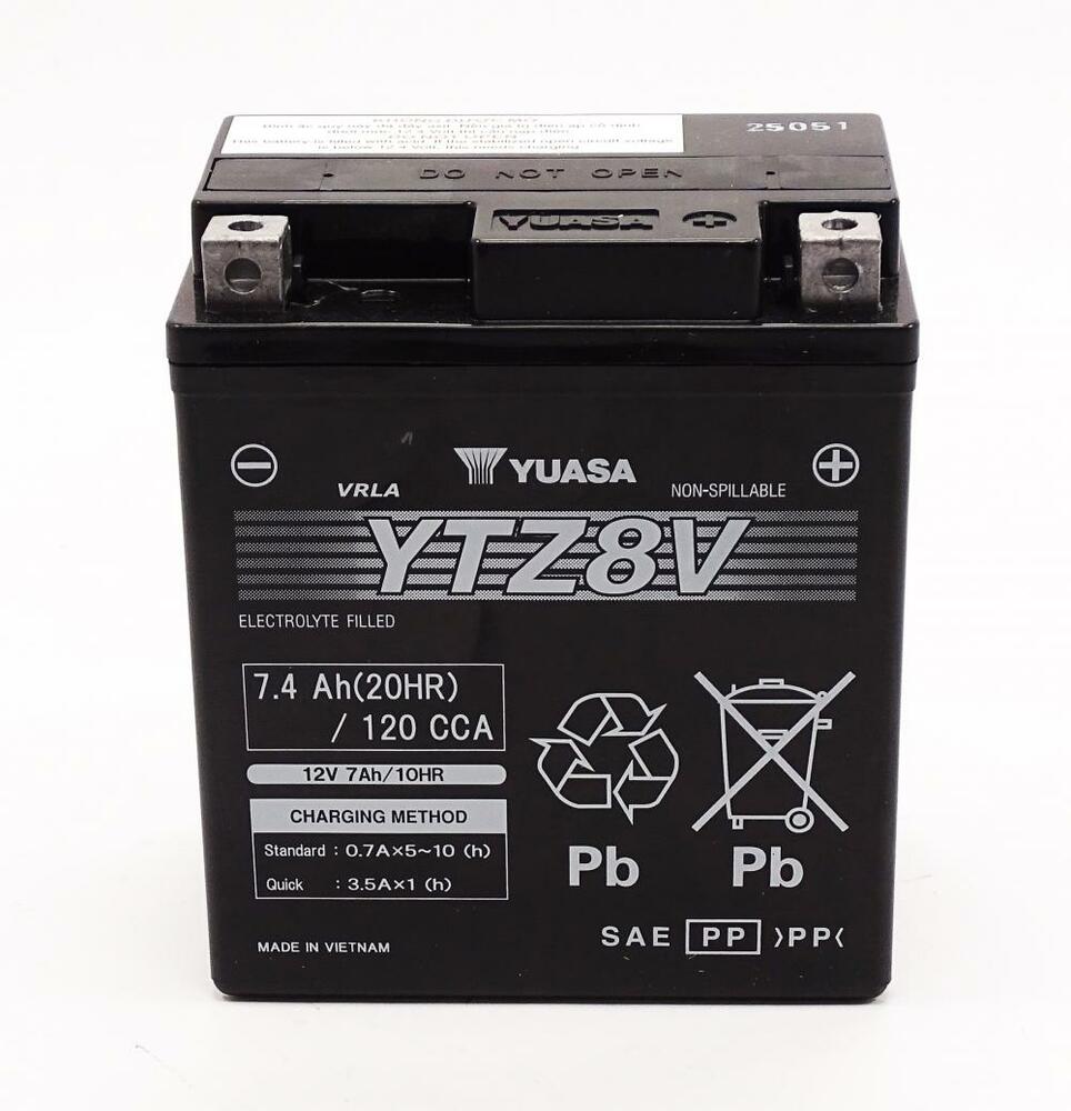 Yuasa YTZ8V AGM Batterie 12V 7,4AH – Einbaufertig (FTZ8V BTZ8V)